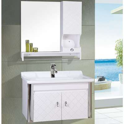 High quality Sanitary Vanity standing Counter Wash Basin Pvc Bathroom Wash Basin Mirror Cabinet