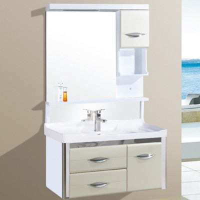 Modern design laminate bathroom vanity top /wall-mounted lowes bathroom cabinet with sink