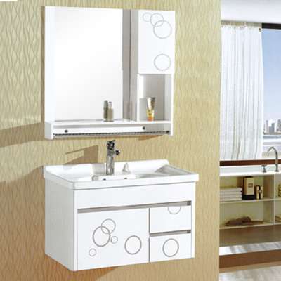 Classical Circle Pattern Printed Single sink used chinese bathroom vanity cabinets