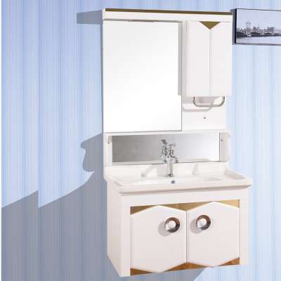 Modern bathroom vanity hanging corner PVC bathroom cabinets with countertop